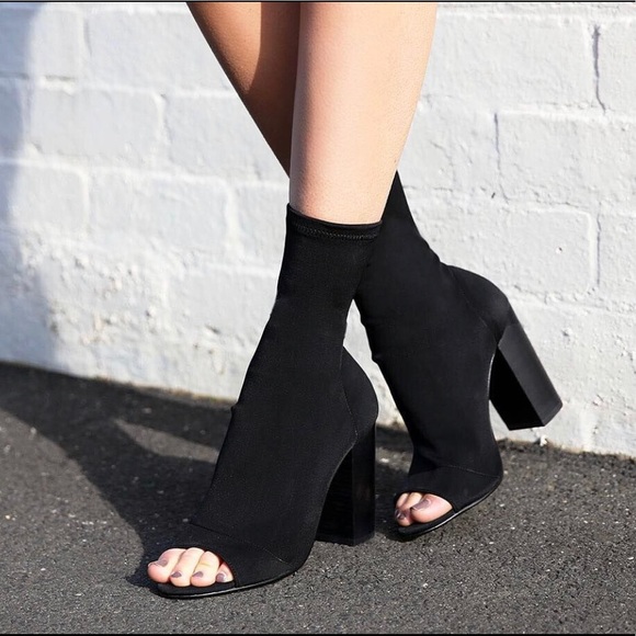 Tony Bianco Shoes - Tony Bianco Sock Heel Boot Open Toe